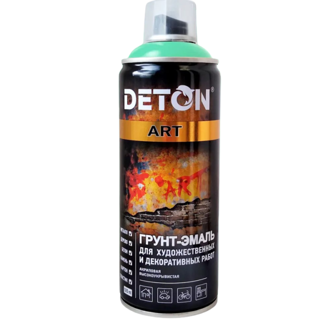 Deton DETON ART - 珐琅底漆 - 绿松石色 - 气雾剂，520 毫升 DTN-A70679 图片 – 车里雅宾斯克 | carpaint.kz