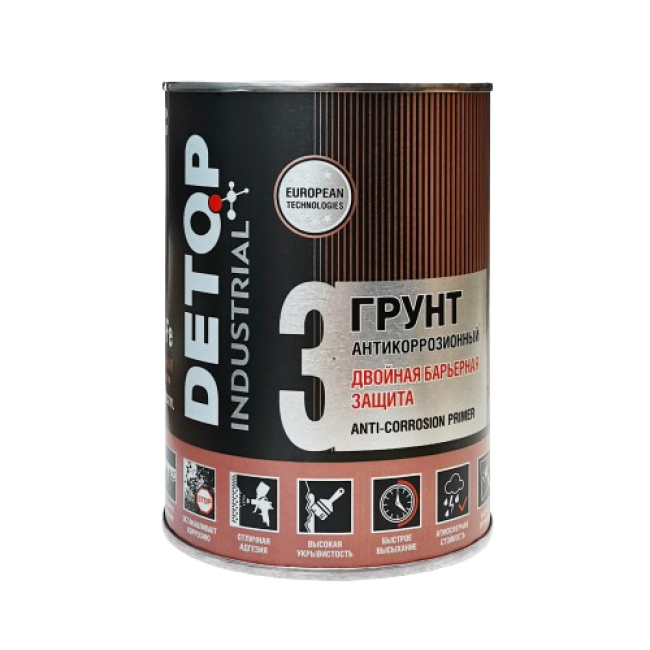 RAL-7024 DETOP №3 - Қос тосқауылдан қорғайтын праймер - Графит сұр, 0,75л DTI-P07787 – Челябіде сатып алу | Detop | carpaint.kz