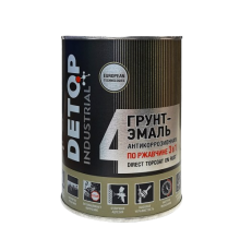 DETOP №4 - Rust primer-enamel 3 in 1 - Khaki (protective), 0.75l