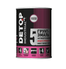 DETOP №5 - Industrial anti-corrosion primer-enamel - Black hammer, 0.75l