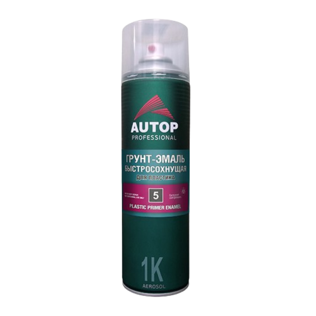 AUTOP №5 - Грунт-эмаль для пластика - Серая - Аэрозоль, 650 мл ATP-A07274 – купить в Челябинске | Autop | carpaint.kz