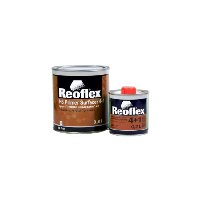 Reoflex 2K акрилді праймер 4+1 қызыл + қатайтқыш, 0,8+0,2л RX F-01(R)-800 + RX H-11-200 – Челябіде сатып алу | Reoflex | carpaint.kz
