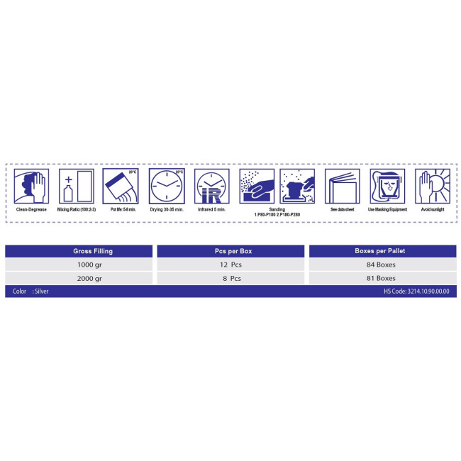 Politek POLITEK 聚酯银浆 2000 克。 PP 280-2000 图片 – 车里雅宾斯克 | carpaint.kz