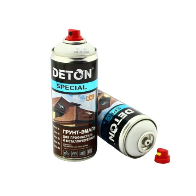 RAL 7035 DETON SPECIAL - Грунт-эмаль для металлочерепицы - Светло-серый - Аэрозоль, 520 мл DTN-A07359 – купить в Челябинске | Deton Special | carpaint.kz
