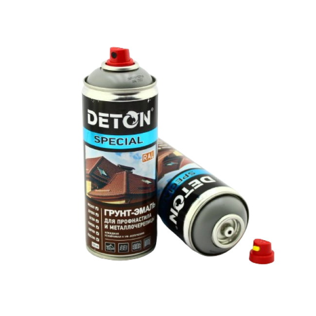 RAL 7037 DETON SPECIAL - Грунт-эмаль для металлочерепицы - Пыльно-серый - Аэрозоль, 520 мл DTN-A07321 – купить в Челябинске | Deton | carpaint.kz