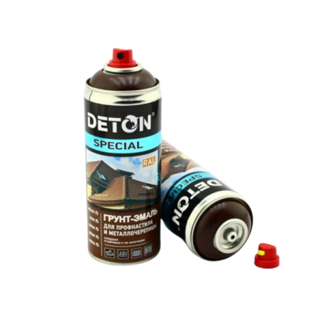 RAL 8017 DETON SPECIAL - Грунт-эмаль для металлочерепицы - Шоколадно-Коричневый - Аэрозоль, 520 мл DTN-A07294 – купить в Челябинске | Deton | carpaint.kz
