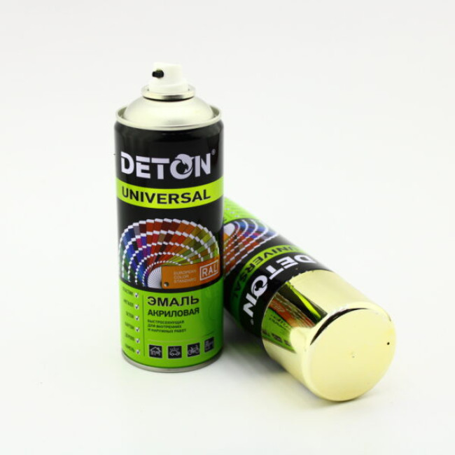 U9020 «Deton Universal» аэрозоль бояуы Алтын, жылтыр, акрил, 520 мл «Детон»  – Челябіде сатып алу | Deton Universal | carpaint.kz