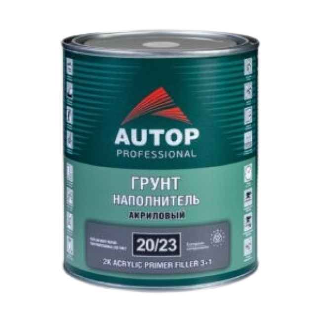 AUTOP 20/23 - 2K Грунт-наполнитель акриловый 3+1 - Белый - Банка, 1л ATP-PR20/23-1/P1 – купить в Челябинске | Autop | carpaint.kz